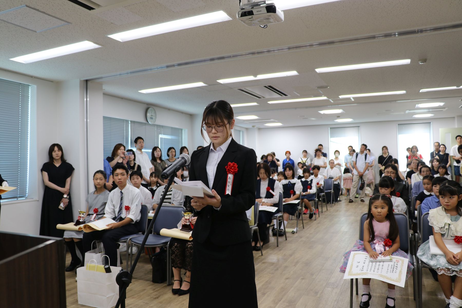 文部科学大臣賞受賞の髙ななみさんによる謝辞 文部科学大臣賞受賞の髙ななみさんによる謝辞